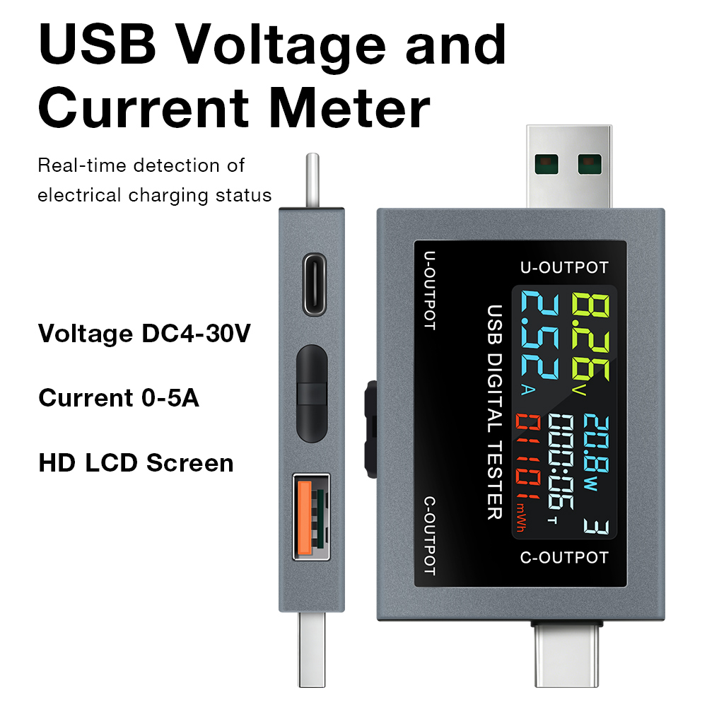 Power Supply Tester - Testador de Carga USB Tipo-C DC