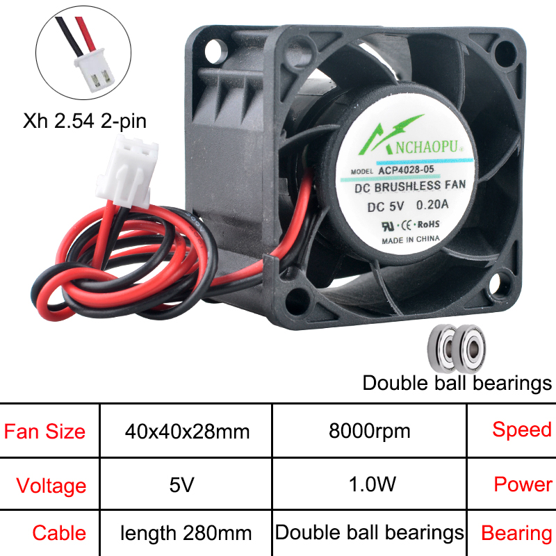 Ventilador ACP4028 4cm 40mm 40 - Server Power Supply avaliação e preço